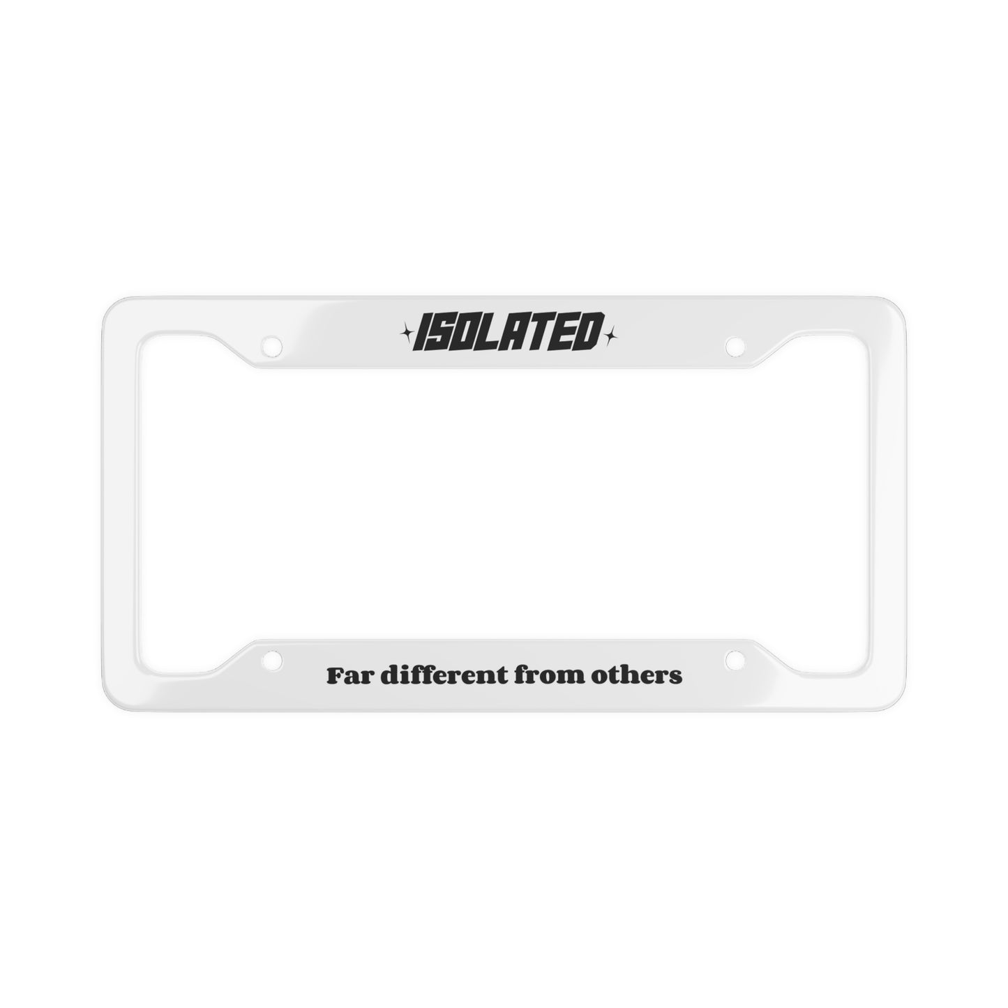 Isolated License Plate Frame