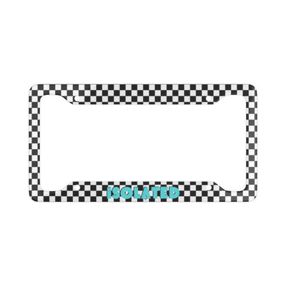 Isolated Checkerboard License Plate Frame