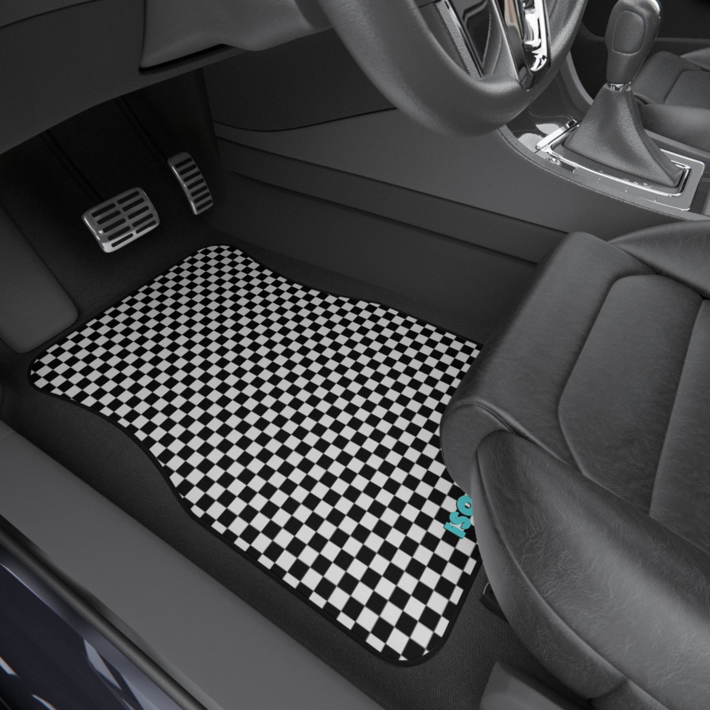 Isolated Checkerboard Floor Mats