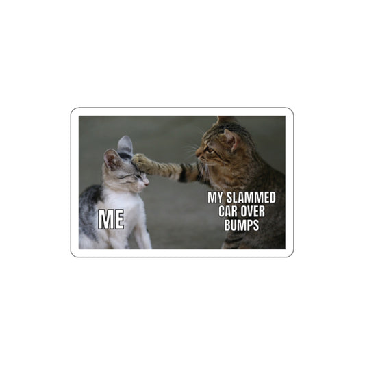 Slammed Car Cat Meme Decal